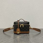 Celine Vanity in Triomphe Canvas and Calfskin - 1