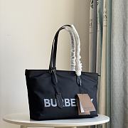 Burberry Medium Logo Nylon Black Tote Bag - 35x12x25cm - 4