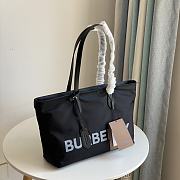 Burberry Medium Logo Nylon Black Tote Bag - 35x12x25cm - 2