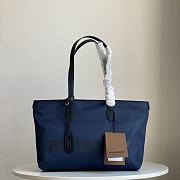 Burberry Medium Logo Nylon Blue Tote Bag - 35x12x25cm - 1