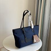 Burberry Medium Logo Nylon Blue Tote Bag - 35x12x25cm - 2