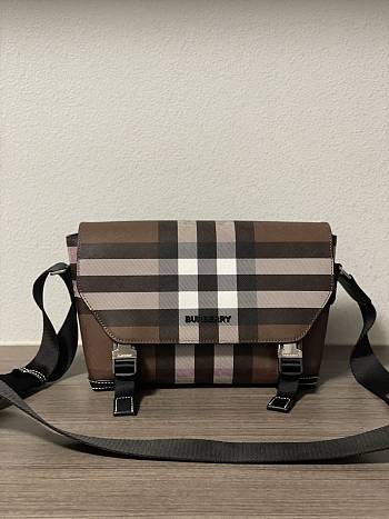 Burberry Small Wright Bag Brown - 29x8.5x17.5cm