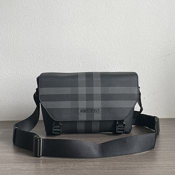 Burberry Small Wright Bag Black - 29x8.5x17.5cm