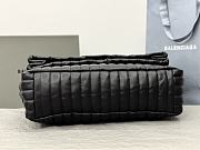 Balenciaga Monaco Large Bag In Black Quilted Thin Calfskin Aged Silver Hardware - 43.5x32x13cm - 3