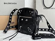 Balenciaga Le Cagole Messenger Black Arena Lambskin Silver Hardware - 21x17x4.5cm - 5