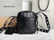 Balenciaga Le Cagole Messenger Black Arena Lambskin Silver Hardware - 21x17x4.5cm - 4