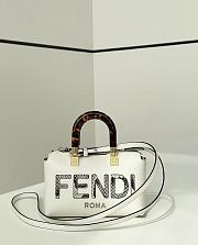 Fendi Mini By The Way Off White Python and Leather - 20.5x9x12cm - 1