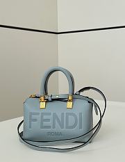 By The Way Mini Light Blue Leather Boston Bag - 20.5x9x12cm - 1