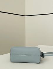 By The Way Mini Light Blue Leather Boston Bag - 20.5x9x12cm - 5