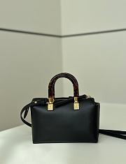 Fendi By The Way Mini Boston Bag In Black Leather - 20.5x9x12cm - 4