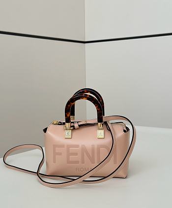 Fendi By The Way Mini Boston Bag In Pink Leather - 20.5x9x12cm