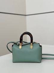 Fendi By The Way Mini Boston Bag In Green Leather - 20.5x9x12cm - 6