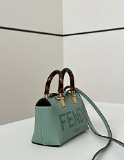 Fendi By The Way Mini Boston Bag In Green Leather - 20.5x9x12cm - 2