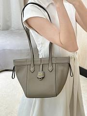 Fendi Origami Mini Elephant Gray Leather Mini Bag That Can Be Transformed - 18.5x15x15cm - 3