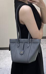 Fendi Origami Mini Gray Leather Mini Bag That Can Be Transformed - 18.5x15x15cm - 1