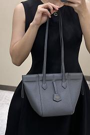 Fendi Origami Mini Gray Leather Mini Bag That Can Be Transformed - 18.5x15x15cm - 4