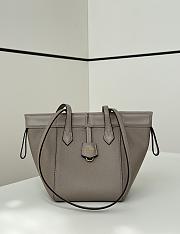 Fendi Origami Mini Elephant Gray Leather Mini Bag That Can Be Transformed - 18.5x15x15cm - 1