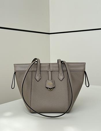 Fendi Origami Mini Elephant Gray Leather Mini Bag That Can Be Transformed - 18.5x15x15cm