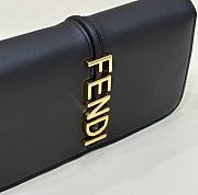 Fendigraphy Wallet On Chain Black Leather Wallet - 21.5x11x4.5cm - 5