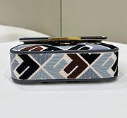 Fendi Baguette Mini Canvas Bag With Multicolor FF Embroidery - 20x13x5cm - 2