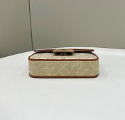 Fendi Baguette Mini Natural Straw Bag With FF Embroidery - 20x13x5cm - 6