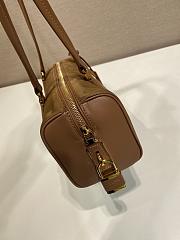 Prada Re-Nylon And Leather Medium Top Handle Bag With Padlock Brown - 29x12.5x10cm - 5