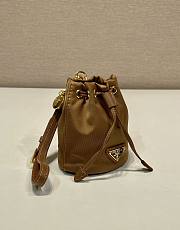 Prada Mini Icon Re Nylon Bag Charm Brown - 10.5x8.5cm - 5