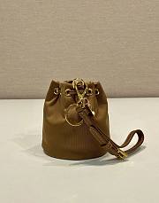 Prada Mini Icon Re Nylon Bag Charm Brown - 10.5x8.5cm - 3