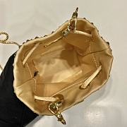 Prada Embellished Satin Mini Pouch Crystal Gold - 9.5x9x6cm - 5