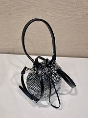 Prada Satin Mini Bag With Crystals Silver - 21x16x10cm - 6