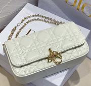 My Dior Talk Phone Pouch White Cannage Lambskin - 18.5x10x4cm - 5