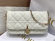 My Dior Talk Phone Pouch White Cannage Lambskin - 18.5x10x4cm - 3