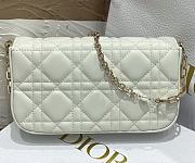 My Dior Talk Phone Pouch White Cannage Lambskin - 18.5x10x4cm - 2