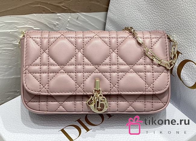 My Dior Talk Phone Pouch Pink Cannage Lambskin - 18.5x10x4cm - 1