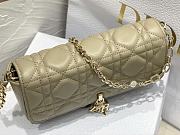 My Dior Talk Phone Pouch Beige Cannage Lambskin - 18.5x10x4cm - 5