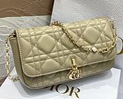 My Dior Talk Phone Pouch Beige Cannage Lambskin - 18.5x10x4cm - 4