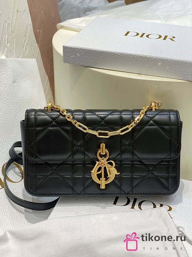 Dior Miss Daisy Mini Bag Trench Black Macrocannage Lambskin - 20cm - 1