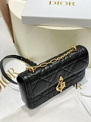 Dior Miss Daisy Mini Bag Trench Black Macrocannage Lambskin - 20cm - 6