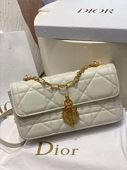 Dior Miss Daisy Mini Bag Trench White Macrocannage Lambskin - 20cm - 4