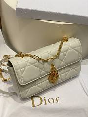 Dior Miss Daisy Mini Bag Trench White Macrocannage Lambskin - 20cm - 5