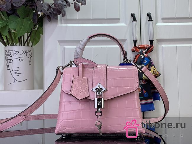 LV Rose Des Vents Mini Soft Shine Alligator Pink N84713 - 19x15x9cm - 1