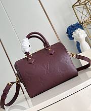 LV Speedy Bandouliere 25 Monogram Empreinte Burgundy - 25x19x15cm - 1