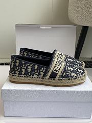 Dior Granville Espadrille Deep Blue Dior Oblique Embroidered Cotton - 4