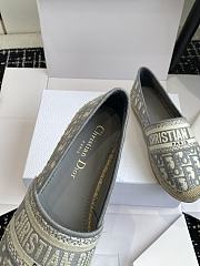 Dior Granville Espadrille Stone Gray Dior Oblique Embroidered Cotton - 5