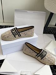 Dior Granville Espadrilles Beige Cannage Tweed - 5