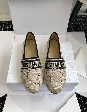 Dior Granville Espadrilles Beige Cannage Tweed