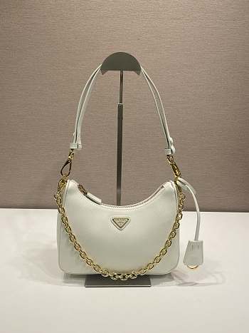 Prada Re Edition Saffiano Leather Mini Bag 1BC204 White - 22x18x6cm