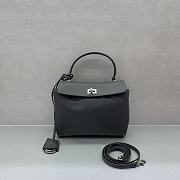 Balenciaga Rodeo Mini Handbag in Smooth Calfskin Gray Silver Hardware - 23x10x18cm - 1