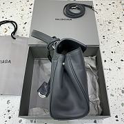 Balenciaga Rodeo Mini Handbag in Smooth Calfskin Gray Silver Hardware - 23x10x18cm - 3