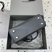 Balenciaga Rodeo Mini Handbag in Smooth Calfskin Gray Silver Hardware - 23x10x18cm - 6